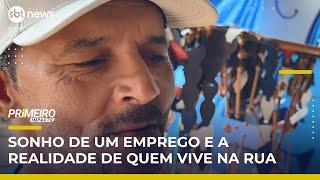 Sonho de um emprego: Damião vive há 16 anos em situação de rua em SP | Primeiro Impacto (07/05/25)