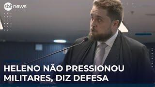 Heleno não participou de reuniões sobre golpe e não pressionou militares, diz defesa | #SBTNews