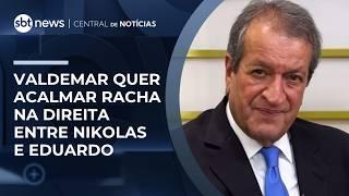 Valdemar vai aos EUA articular armistício entre Nikolas e Eduardo Bolsonaro | #CentraldeNotícias