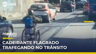 Cadeirante é flagrado circulando em meio aos carros em Niterói (RJ) | Primeiro Impacto (21/05/25)