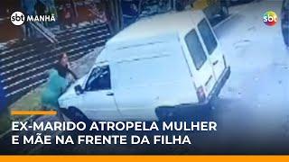 Homem atropela ex e mãe dela na frente da escola da filha em SP | #SBTManhã