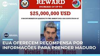 EUA oferecem recompensa por informações que levem à prisão de Nicolás Maduro | #SBTBrasil