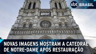 Catedral de Notre-Dame revela novo interior dias antes de reabertura | SBT Brasil (29/11/24)