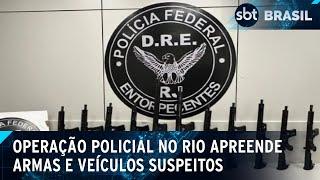 Polícia Federal apreende 11 fuzis e prende dois homens em operação no RJ | SBT Brasil (30/01/25)