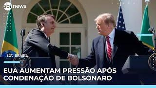 Pressão dos EUA aumenta após condenação de Bolsonaro | #SBTBrasil 