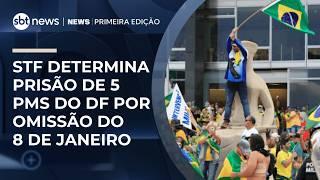 STF determina prisão de cinco PMs do DF por omissão no 8 de janeiro | #NewsPrimeiraEdição
