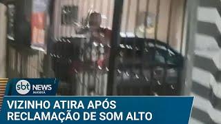 Vizinhos são baleados após reclamarem de som alto com atirador | #SBTNews Manhã (20/03/25)