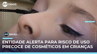 Uso precoce cosméticos por crianças pode causar doenças, alerta entidade | #SBTBrasil