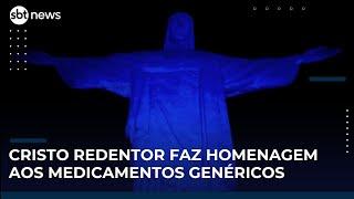 Cristo Redentor é iluminado em homenagem ao Dia do Medicamento Genérico | #SBTNews (21/05/25)