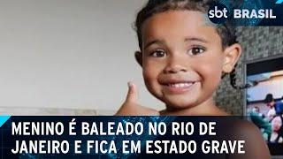 Criança de 6 anos é baleada no peito a caminho da escola no Rio | SBT Brasil (12/12/24)