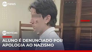 MP denuncia estudante que tentou se formar com suástica desenhada no rosto | #SBTNotícias