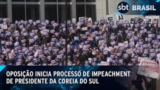 Oposição inicia processo de impeachment de presidente da Coreia do Sul | SBT Brasil (04/12/24)