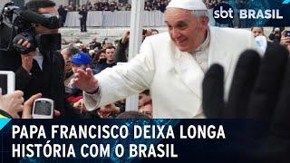 Risada, carta e bênção: papa Francisco colecionou histórias com brasileiros | SBT Brasil (21/04/25)