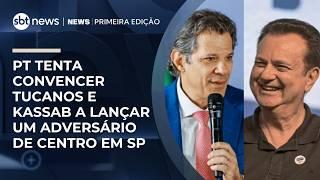 PT tenta convencer tucanos e Kassab a lançar um adversário de centro em SP | #NewsPrimeiraEdição