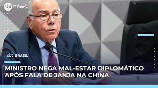 Mauro Vieira diz que fala de Janja na China foi orientação de Lula | SBT Brasil (20/05/25)