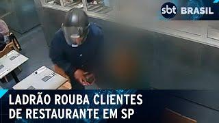Clientes são roubados durante arrastão em restaurante de Pinheiros (SP) | SBT Brasil (28/05/24)