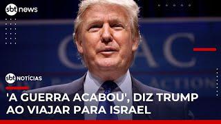 Trump embarca para Israel para acompanhar libertação de reféns | #SBTNoticias