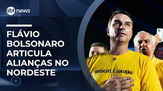 Flávio Bolsonaro inicia agenda no Nordeste e articula alianças | #SBTNews