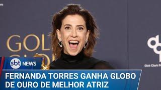 Fernanda Torres vence Globo de Ouro de melhor atriz por 'Ainda Estou Aqui' | #SBTNews (06/01/25)