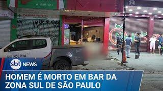 Homem é executado a tiros em bar na zona sul de São Paulo | #SBTNews (11/03/25)