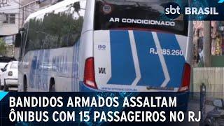 Ônibus com 15 passageiros é assaltado na Avenida Brasil, no Rio | SBT Brasil (09/01/25)