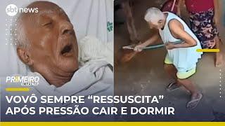 Vovô prega susto: idoso de 95 anos dorme sempre que a pressão cai | Primeiro Impacto (20/05/25)
