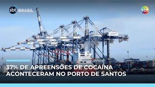 Porto de Santos concentra 37% da cocaína apreendida pela Receita no Brasil | #SBTBrasil