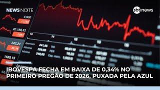 Ibovespa fecha em queda no primeiro pregão do ano após tombo da Azul | #NewsNoite