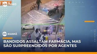 Tentativa de assalto a farmácia termina em tiroteio em SP | #SBTManhã