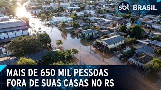 Chuvas no RS: Número de pessoas fora de suas casas supera 650 mil | SBT Brasil (20/05/24)