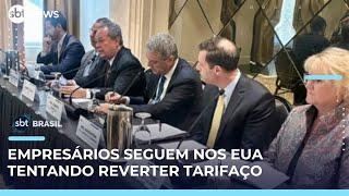 CNI leva empresários a Washington e ouve dos EUA que solução para tarifaço é política | #SBTBrasil 