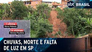 Chuva em São Paulo deixa vítimas e faz imóveis ficarem sem energia | SBT Brasil (23/12/2024)