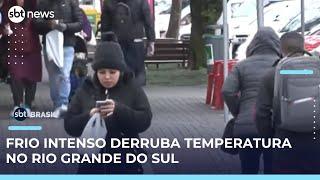 70 cidades registraram temperaturas negativas no Rio Grande do Sul | #SBTBrasil 