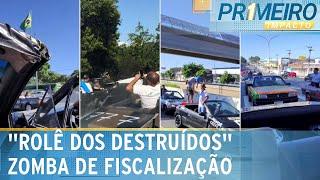 Carreata de carros destruídos provoca tumulto e zombaria com a polícia | Primeiro Impacto (12/03/25)