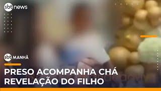 Detento acompanha chá de revelação por vídeo de dentro da cela no RJ | #SBTManhã