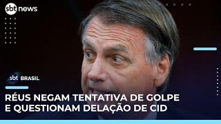 Defesas de réus negam participação e tentativa de golpe e questionam delação de Cid | #SBTBrasil 