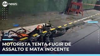 Caminhoneiro reage à tentativa de assalto e inocente morre na Grande São Paulo | #SBTBrasil