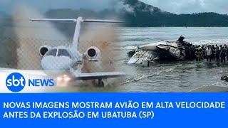 Novas imagens mostram avião em alta velocidade antes da explosão em Ubatuba (SP)