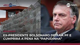 Ex-presidente Jair Bolsonaro deixa a PF e vai para a Papudinha | #JornaldoSBTNews