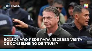 Bolsonaro pede a Moraes autorização para receber visita de conselheiro de Trump 