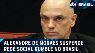 Ministro Alexandre de Moraes determina suspensão do Rumble no Brasil | SBT Brasil (21/02/25)