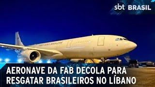 Conflito Israel-Hezbollah: avião decola para resgatar brasileiros no Líbano | SBT Brasil (02/10/24)