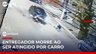 Entregador morre após colisão com carro na zona leste de SP | #SBTNotícias