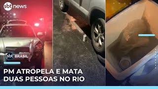 Mototaxista e passageira morrem após atropelamento por PM no Rio | #SBTBrasil 