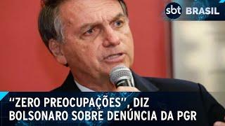 Bolsonaro diz "zero preocupação" sobre denúncia e diz ter votos para anistia | SBT Brasil (18/02/25)