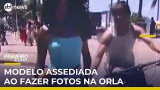Modelo é vítima de importunação sexual durante sessão de fotos na orla do Recife | #SBTManhã