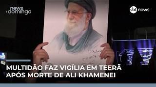 Iranianos fazem vigília em Teerã após morte de Ali Khamenei | #NewsDomingo