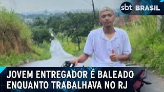 Entregador é baleado enquanto trabalhava na Baixada Fluminense (RJ) | SBT Brasil (22/01/25)