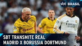 Real Madrid enfrenta o líder Borussia Dortmund na Liga dos Campeões | SBT Brasil (21/10/24)