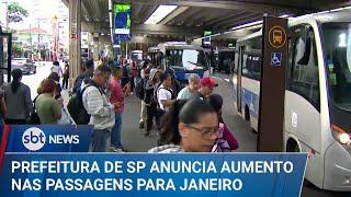 Prefeitura de São Paulo anuncia aumento nas tarifas do transporte público | #SBTNews (27/12/24)